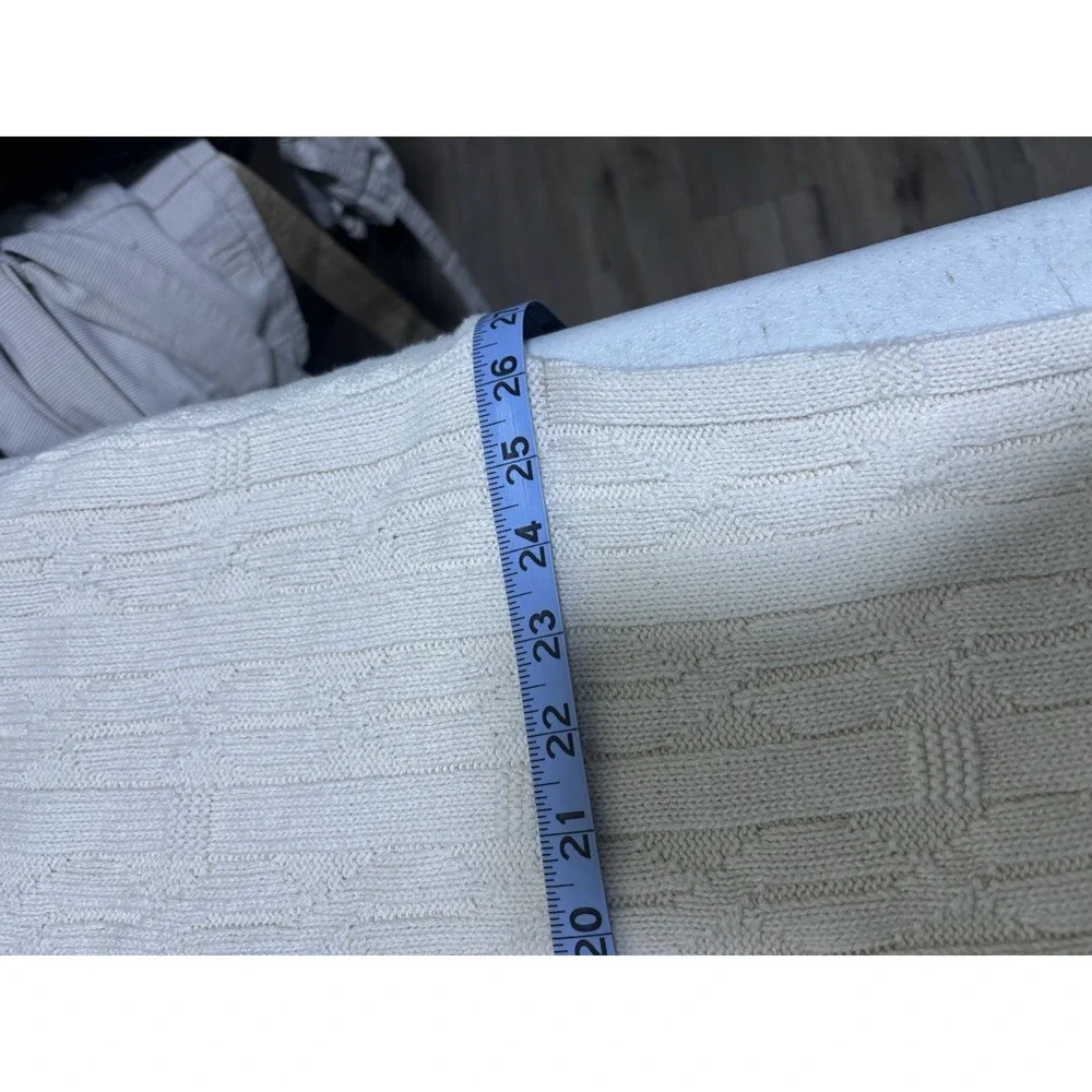 VINTAGE McBriar‎ Mens XL CREAM Cable Knit SWEATER Sweat Smart Cotton EXTRA LARGE